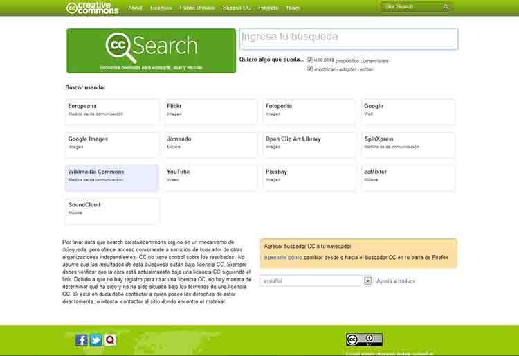 buscador de imágenes creative commons